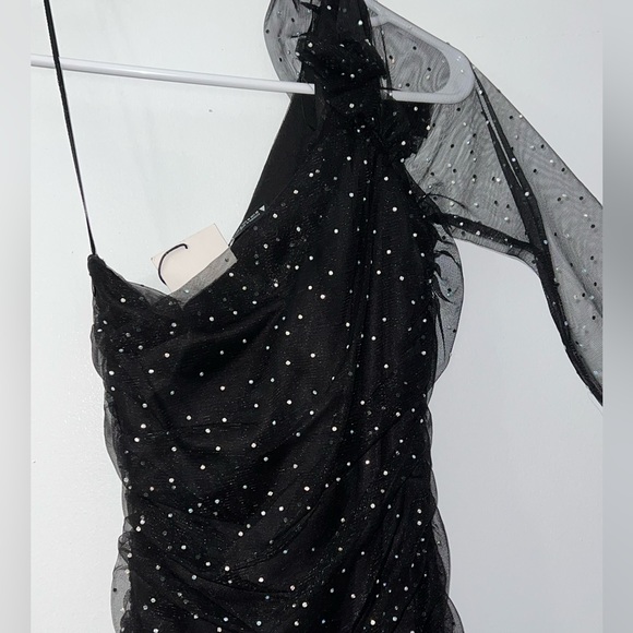 Rhinestone one shoulder dress - Picture 4 of 5